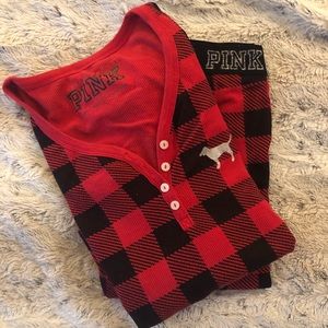 Flannel pj set from PINK